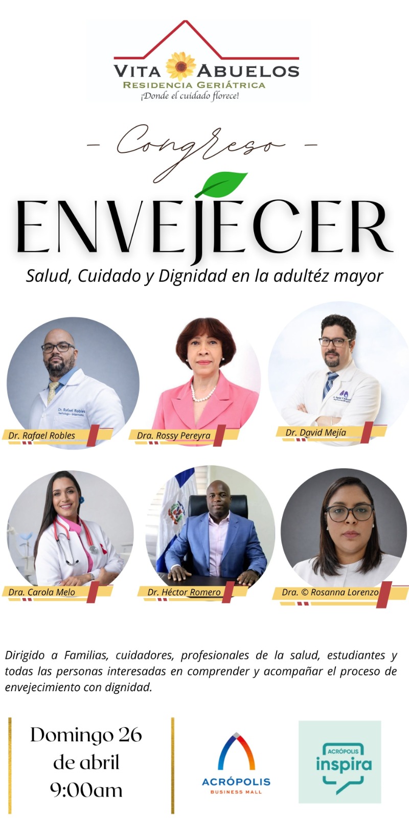 Vita Abuelos anuncia el Congreso "Envejecer" un espacio para redefinir el cuidado y la dignidad del adulto mayor